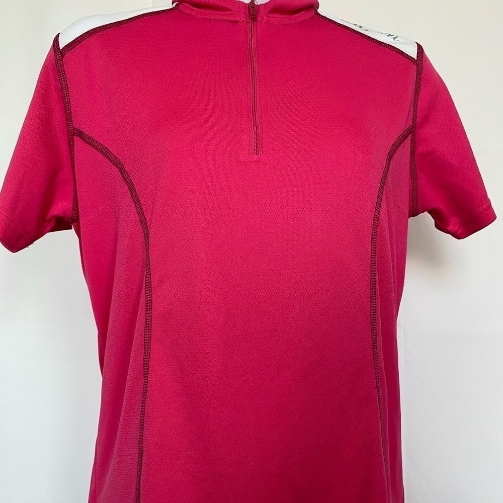 CANARI Sz M Cycling Shirt 1/2 ZIP Back Pockets